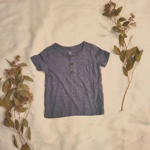 Carter's 18 month boys steel blue/gray slub henley